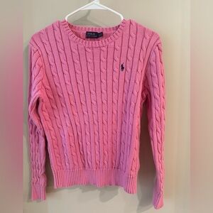 Ralph Lauren Cable-Knit Cotton Crewneck Sweater